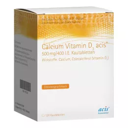 CALCIUM VITAMIN D3 acis 500 mg/400 I.E. närimistabletid, 120 tk