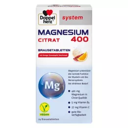 DOPPELHERZ Magnesium 400 Citrate süsteemiga kihisevad tabletid, 24 tk