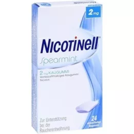 Nicotinell Spearmint 2 mg närimiskumm, 24 tk