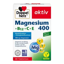 DOPPELHERZ Magneesium 400+B12+C+E tabletid, 30 tk