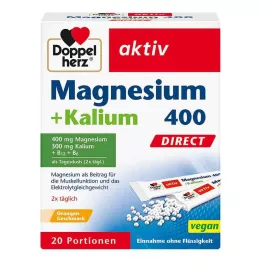 DOPPELHERZ Magneesium+Kaalium DIRECT Portsjonikotid, 20 tk