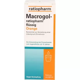 Macrogol ratiopharm Vedela oranž kõhukinnisuse vastu, 250 ml