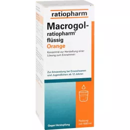 Macrogol ratiopharm Vedela oranž kõhukinnisuse vastu, 1000 ml