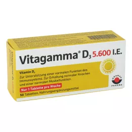 VITAGAMMA D3 5600 RÜ D3-vitamiini NEM Tabletid, 50 tk