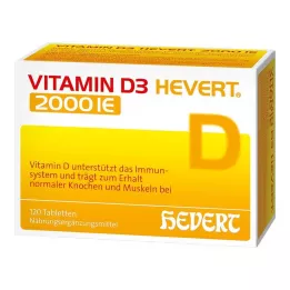VITAMIN D3 HEVERT 2000 RÜ tabletid, 120 tk