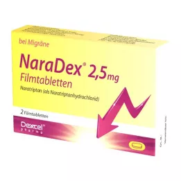 NARADEX 2,5 mg õhukese polümeerikattega tabletid, 2 tk