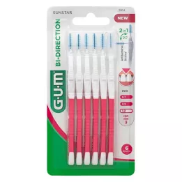 GUM Bi-suunas interdental harjad 1,2 mm roosa, 6 tk