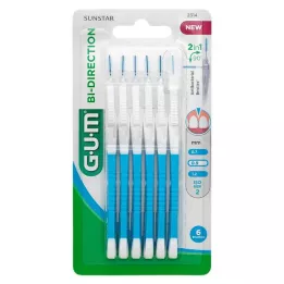 GUM Bi-suunas interdental harjad 0,9 mm sinine, 6 tk