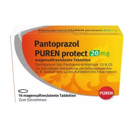 PANTOPRAZOL PUREN Protect 20 mg gastroresistentsed tabletid, 14 tk