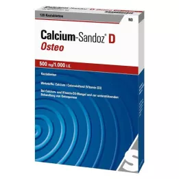 CALCIUM SANDOZ D Osteo 500 mg/1000 RÜ närimistabletid, 120 tk
