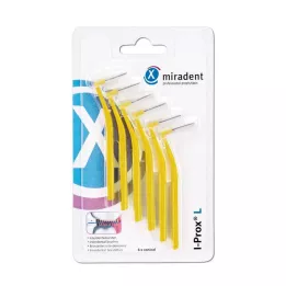 MIRADENT Hambavahehari I-Prox L 0,5 mm kollane, 6 tk