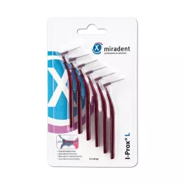 MIRADENT Hambavahehari I-Prox L 0,8 mm Burgundia, 6 tk