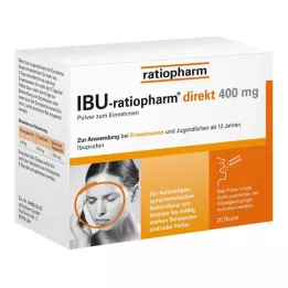 IBU-RATIOPHARM otsene 400 mg pulber suukaudseks kasutamiseks, 20 tk