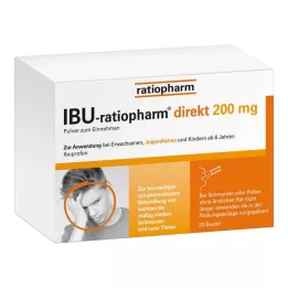 IBU-RATIOPHARM otsene 200 mg pulber suukaudseks kasutamiseks, 20 tk