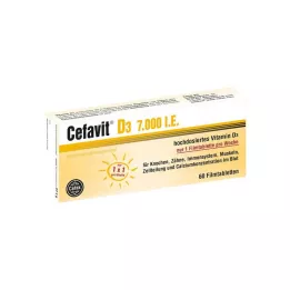 CEFAVIT D3 7000 RÜ õhukese polümeerikattega tabletid, 60 tk