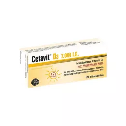 CEFAVIT D3 7000 RÜ õhukese polümeerikattega tabletid, 100 tk
