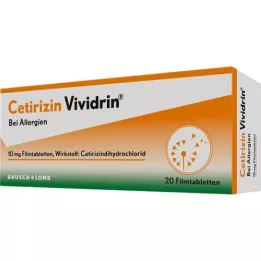 CETIRIZIN Vividrin 10 mg kilega kandes tabletid, 20 tk