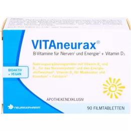Vitaneurax B-vitamiinid + D3-vitamiin õhukese polümeerikattega tabletid, 90 tk