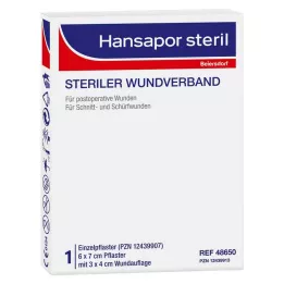 HANSAPOR Sterili haavade assotsiatsioon 6x7 cm, 1 tk