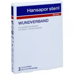 HANSAPOR Sterili haavade assotsiatsioon 6x7 cm, 3 tk
