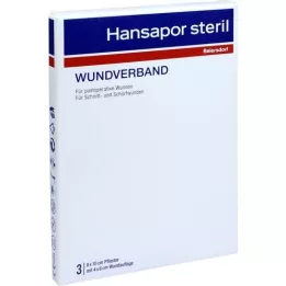 HANSAPOR Sterili haavade assotsiatsioon 8x10 cm, 3 tk