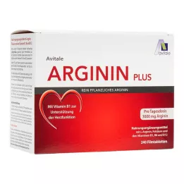 ARGININ PLUS Vitamiin B1+B6+B12+foolhape õhukese polümeerikattega tabletid, 240 tk