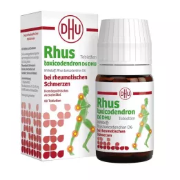 RHUS TOXICODENDRON D 6 tabletti reumaatilise valu korral, 80 tk