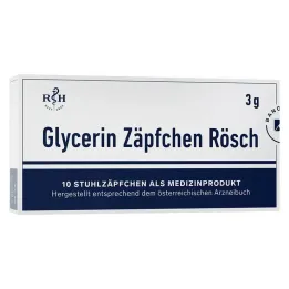 Glütseriini ravimküünlad Rösch 3 g kõhukinnisuse vastu, 10 tk