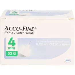 ACCU FINE steriilsed nõelad F.insulinpens 4 mm 32 g, 100 tk