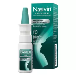 NASIVIN Kulumaterjalideta ninasprei täiskasvanutele ja koolilastele, 10 ml