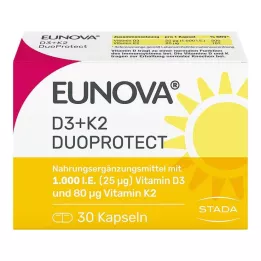 EUNOVA DuoProtect D3+K2 1000 IU/80 μg kapslid, 30 tk
