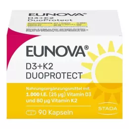 EUNOVA DuoProtect D3+K2 1000 IU/80 μg kapslid, 90 tk