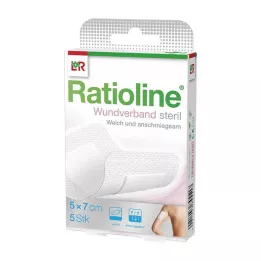 RATIOLINE Haavaside 7x5 cm steriilne, 5 tk