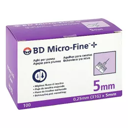 BD MICRO-FINE+ Pliiatsi nõelad 0,25x5 mm, 100 tk
