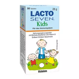 LACTO SEVEN Lastele mõeldud maasika-vaarika maitsega tabletid, 50 tk