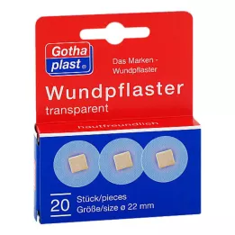 GOTHAPLAST Haavakrohv 2,2 cm läbipaistev, 20 tk