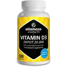 VITAMIN D3 20 000 IU Depot suure annusega tabletid, 180 tk