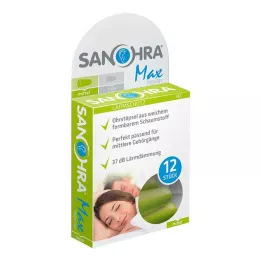 SANOHRA Max kuulmiskaitse pistik F.erwachene, 12 tk