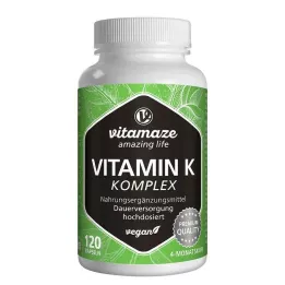 VITAMIN K1+K2 kompleksi suurtes annustes vegan kapslid, 120 tk