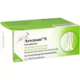 Aescusan N õhukese polümeerikattega tabletid, 100 tk