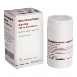 CALCIUMCARBONAT ABANTA 500 mg närimistabletid, 100 tk