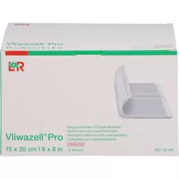 VLIWAZELL Pro superabsorbent kompress steriilne 15x20 cm, 10 tk