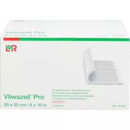 VLIWAZELL Pro superabsorbent kompress steriilne 20x25 cm, 10 tk