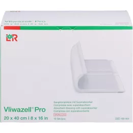 VLIWAZELL Pro superabsorbent kompress steriilne 20x40 cm, 10 tk