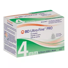 BD ULTRA-FINE PRO Pliiatsi nõelad 4 mm 32 G 0,23 mm, 105 tk