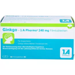 GINKGO-1A Pharma 240 mg kilega kantavad tabletid, 60 tk