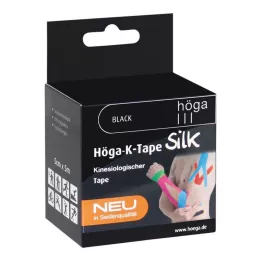 HÖGA-K-TAPE Siid 5 cmx5 m l.fr.must kinesiool.Teip, 1 tk