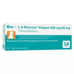IBU-1A Pharma Grippal 200 mg/30 mg õhukese polümeerikattega tabletid, 20 tk