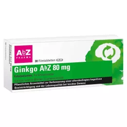GINKGO AbZ 80 mg õhukese polümeerikattega tabletid, 30 tk
