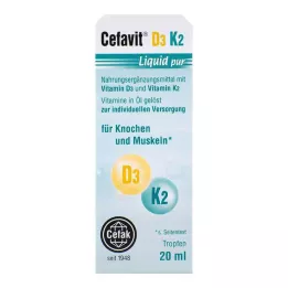 CEFAVIT D3 K2 Vedelad puritilgad suukaudseks kasutamiseks, 20 ml
